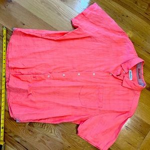 Men’s Tommy Bahama Short Sleeve Camp Shirt. Salmon. Sized XL.